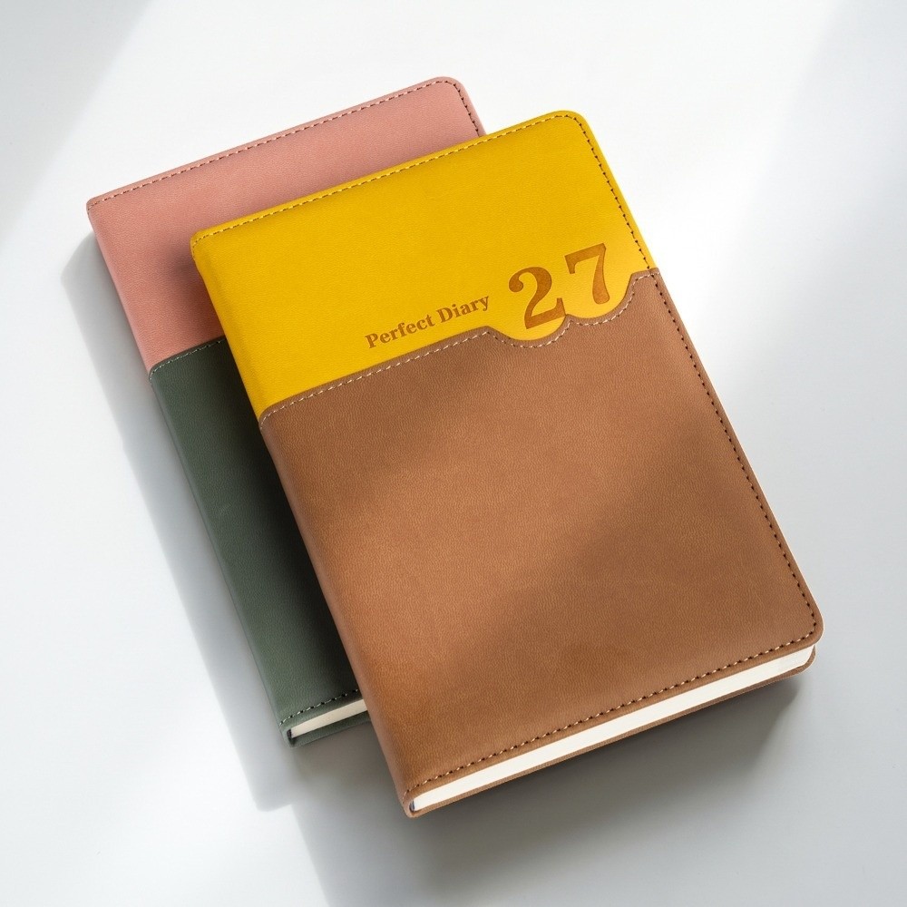 Leather Work Diary Covers - Planejador de Trabalho para Escritório 2027,