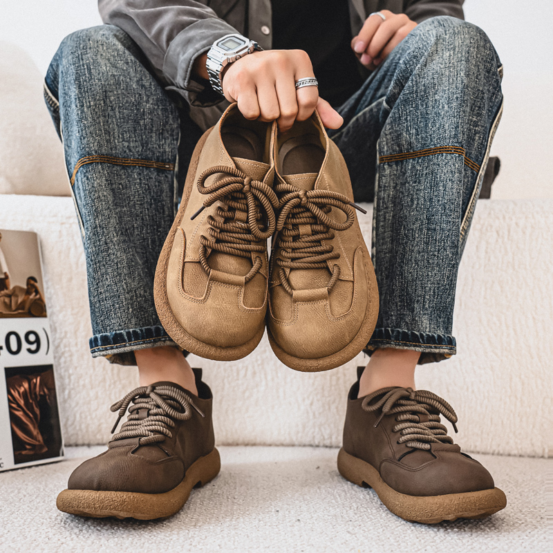 Leatherwork Designs - Sapatos Casuais Masculinos Clássicos de Couro