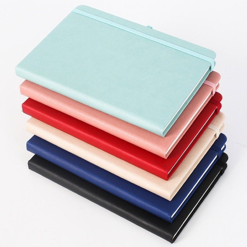 Leather Work Diary Covers - Mini cadernos de bolso com elástico,