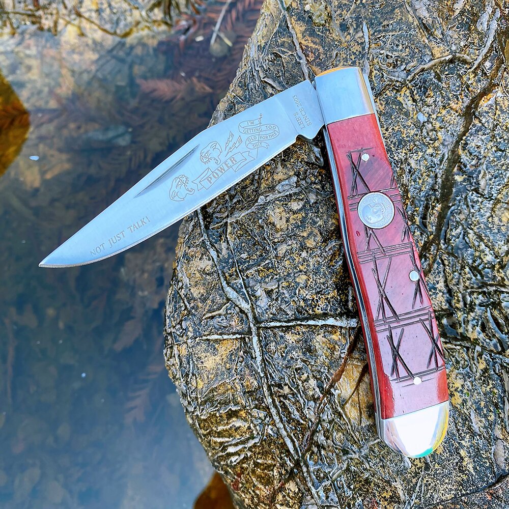 Bone Folder Tool - Watchman trapper facas bolso lâminas duplas