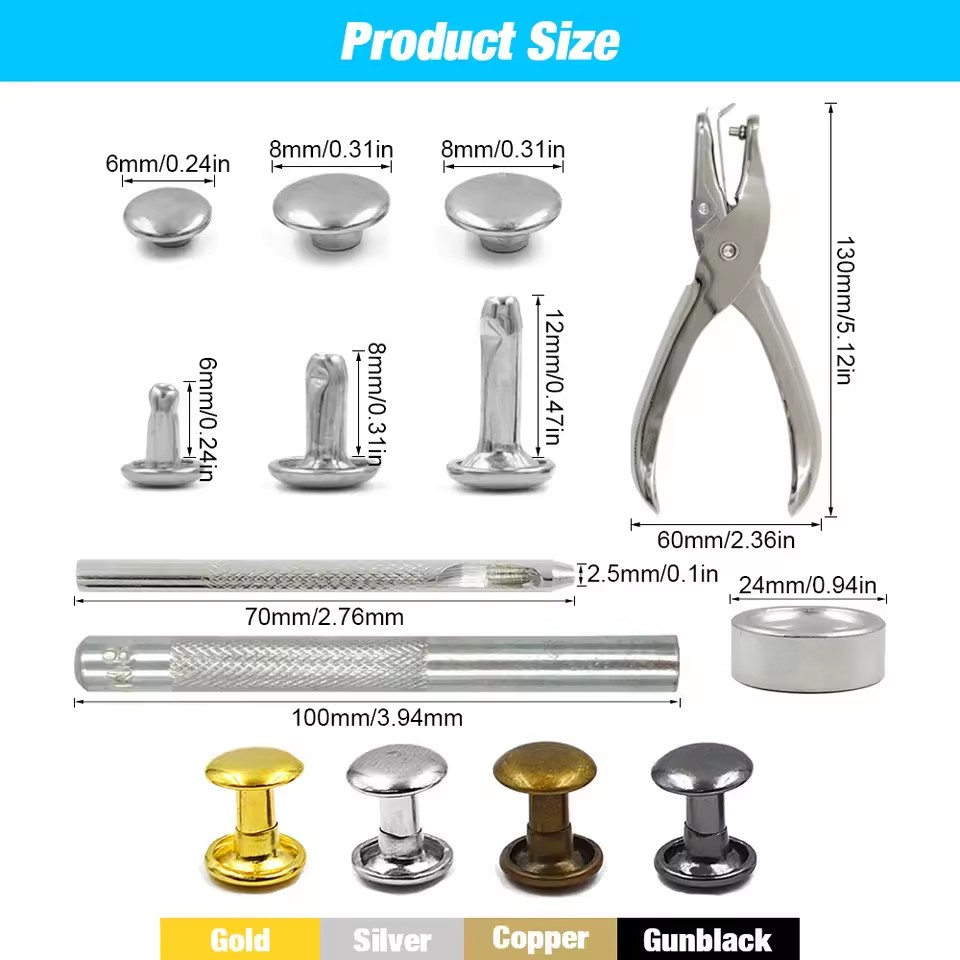 Metal dupla tampa rebites para - Rivet Setter Tool avaliação e preço