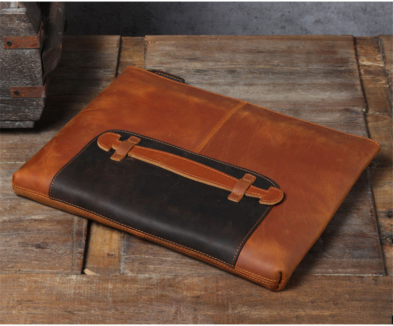 Bolsa de mão masculina de cour - Leatherwork Designs avaliação e preço