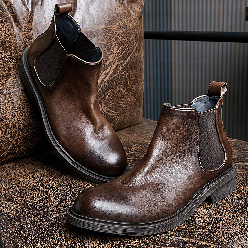 Botas masculinas de outono par - Leatherwork Designs avaliação e preço